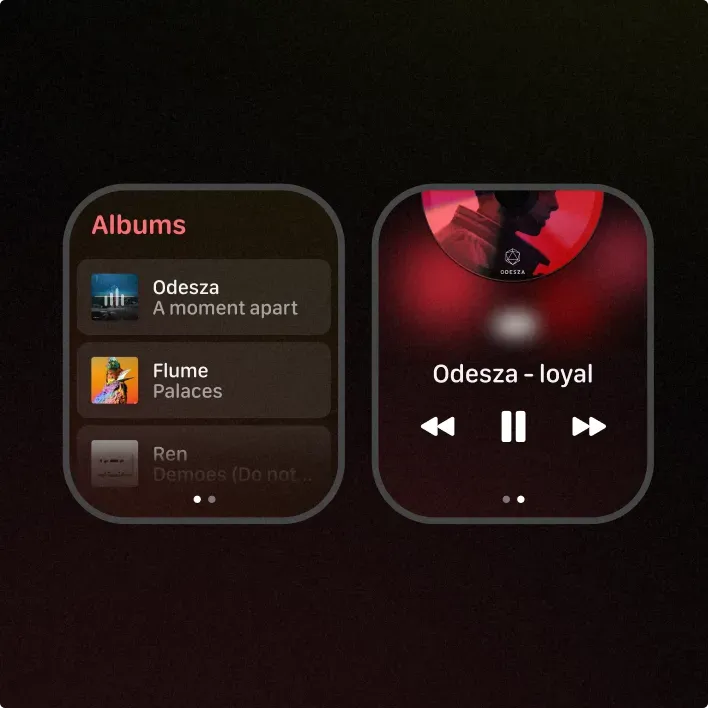 Apple Watch music player, a design concept.